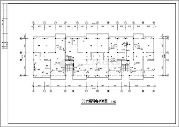 某六层强弱防雷接电住宅设计图-图一