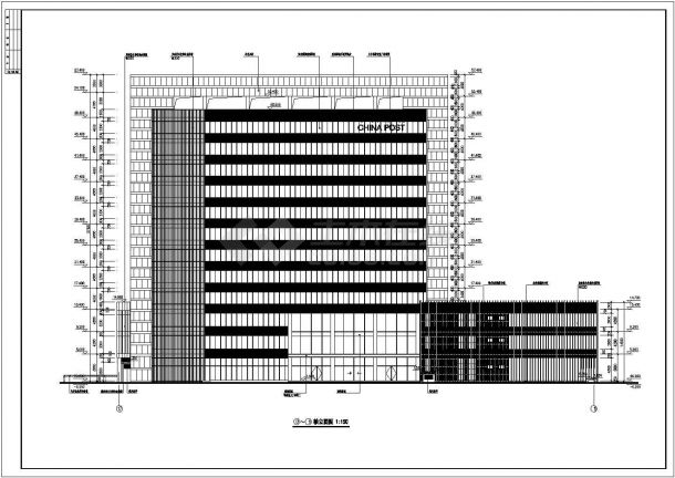 某15层框架剪力墙结构住宅楼设计cad全套结构施工图（含设计说明，含建筑设计）-图二