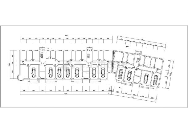 扬州市蓝馨花园小区6层住宅楼建筑设计CAD图纸（每层780平）-图二