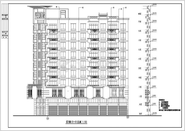 某新城市住宅区高层住宅建筑全套详细方案设计施工CAD图纸-图二