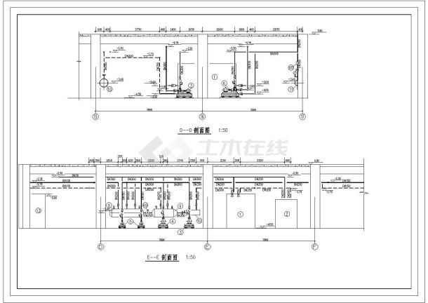 某大型暖通空调设计施工方案cad图纸-图一