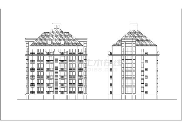 某花园式小区住宅楼建筑全套方案设计施工CAD图纸-图一