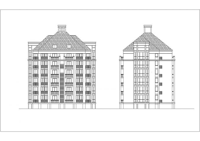 某花园式小区住宅楼建筑全套方案设计施工CAD图纸_图1