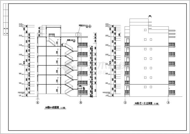 某住宅楼标准建筑全套方案设计施工CAD图纸-图一