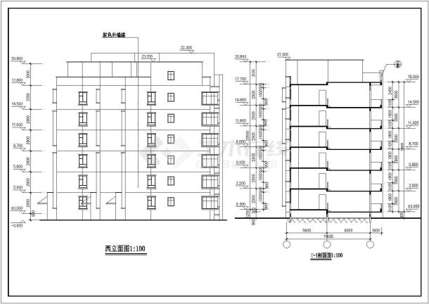 某住宅楼标准建筑全套扩出方案设计施工CAD图纸-图二