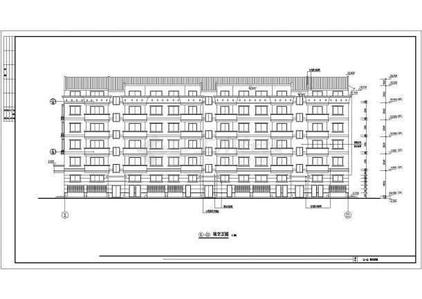 某市中心小区住宅建筑全套方案设计施工CAD图纸（含设计说明）-图一