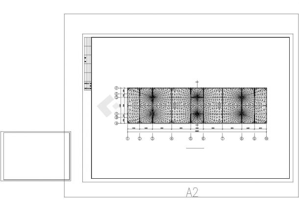 某高速公路收费站膜结构方案设计施工CAD图纸-图一