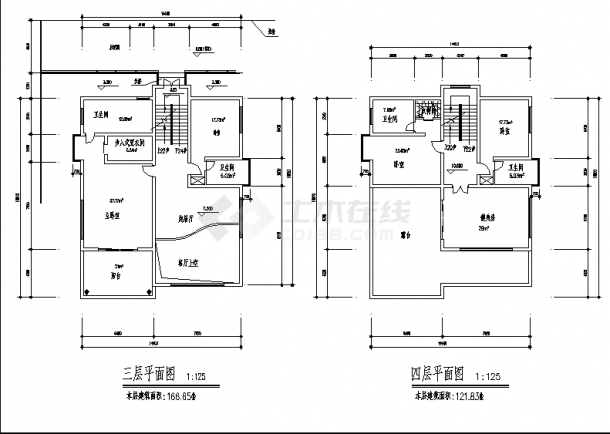 四套多层住宅楼精装修设计建筑施工cad图纸-图二