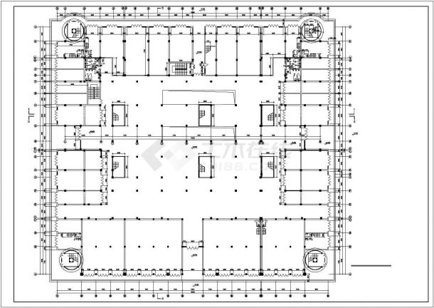 贵阳市某批发市场6层商主一体楼全套建筑设计CAD图纸-图二