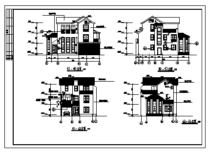 四套多层豪华单体别墅最新整理的设计图资料合集-图一