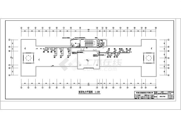 办公楼设计_河南某单位五层办公楼电气详细设计cad施工图-图二