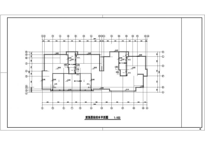 贵阳市恒大园小区4050平米7层砖混结构住宅楼给排水平面设计CAD图纸_图1