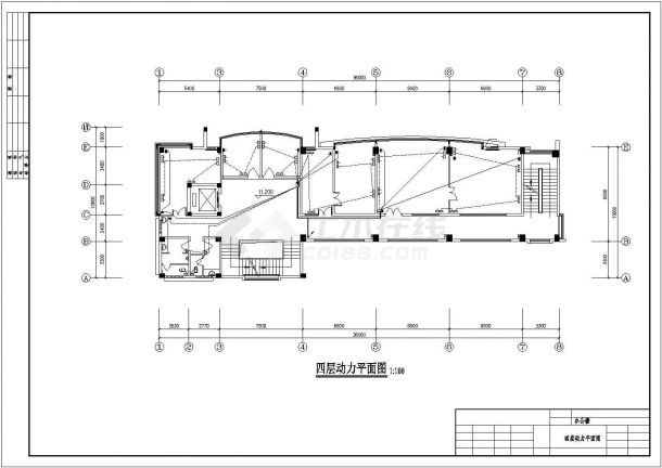 低楼层办公楼电气安装设计CAD布置图-图二
