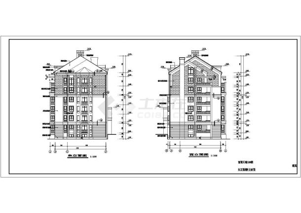 某小区多层住宅建筑设计施工全套方案CAD图纸（含设计说明）-图二