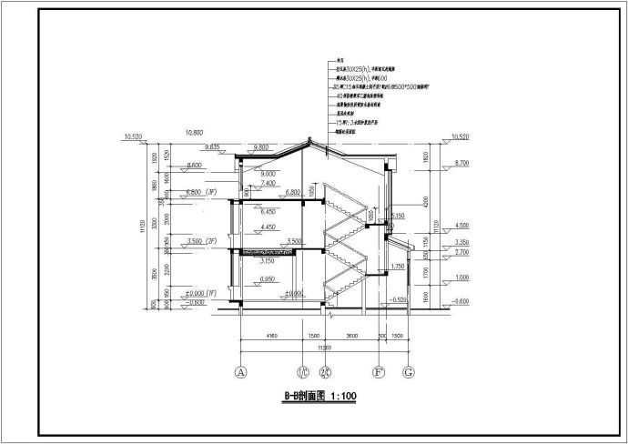 某三层独立小住宅CAD布置图_图1