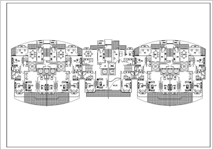 某小区高层的住宅楼建筑户型设计施工全套方案CAD图纸_图1