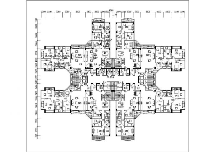 某经典小区高层住宅建筑设计施工全套方案CAD图纸_图1