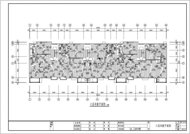 北京市大兴区甘柏小区6层砖混结构住宅楼给排水平面设计CAD图纸-图二