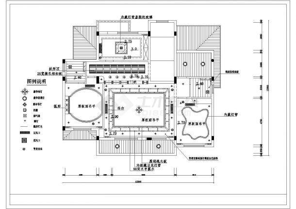 某豪华别墅建筑精装修设计施工全套方案CAD图纸-图二