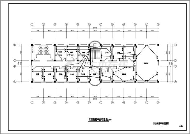 某三层办公楼电气设计施工图-图二