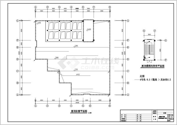 某二层办公楼电气设计方案施工图-图一