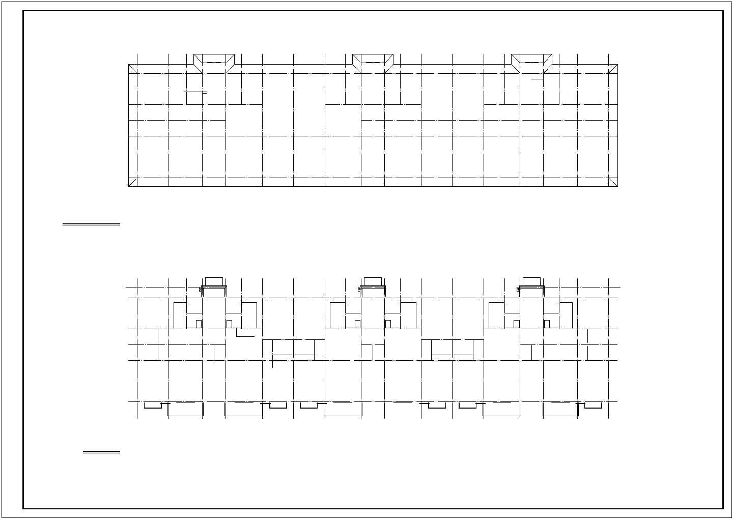 装修设计7层框架坡屋顶住宅楼施工设计cad图