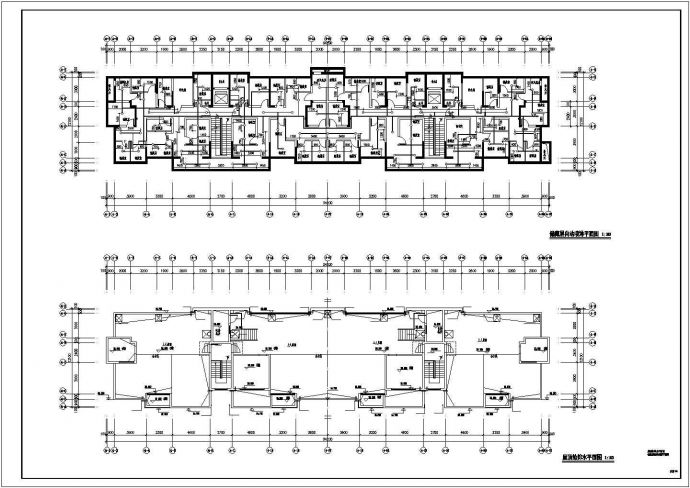 南昌市沙梦琴湾小区11+1层框架结构住宅楼给排水平面设计CAD图纸_图1