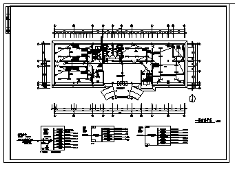 某三层机械厂办公楼电气施工cad图(含照明，弱电设计)-图一