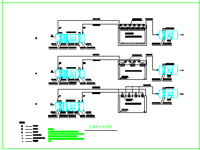 南方某电子厂净化空调cad施工图-图一