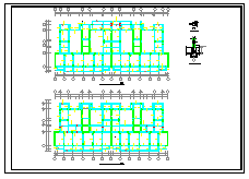 青岛某住宅小区楼结构施工cad图纸