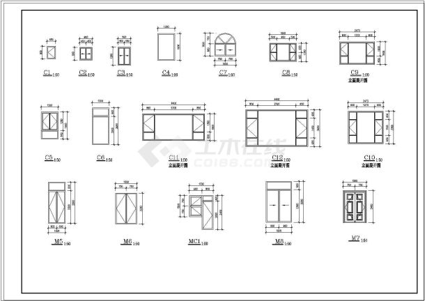 某多层别墅建筑全套施工cad图纸-图一