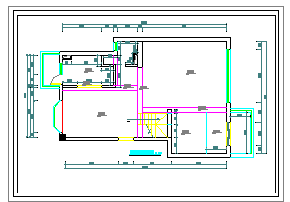 全套二层别墅室内cad装修平面施工图_图1
