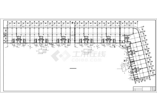 合肥市芳馨花园小区6层住宅楼全套给排水平面设计CAD图纸（含闷顶层）-图一