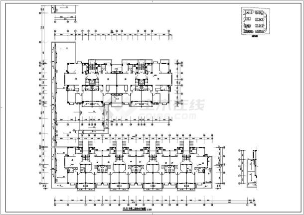 运城市阳光绿洲小区11层框架住宅楼给排水平面设计CAD图纸（2套方案）-图二