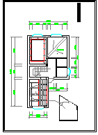 三层小型别墅室内cad装修设计平面图-图二