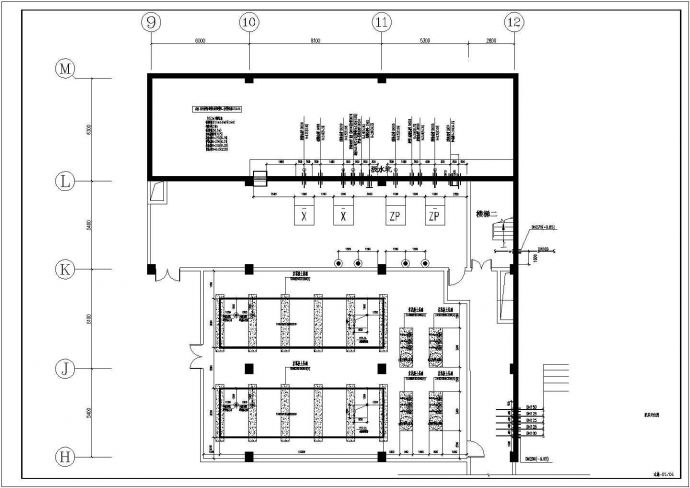 徐州市百兴购物广场6080平米地下停车场全套给排水平面设计CAD图纸_图1
