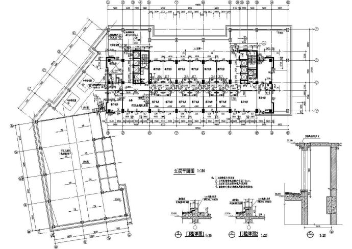 某二十一层酒店建筑施工图纸（标注明细）_图1