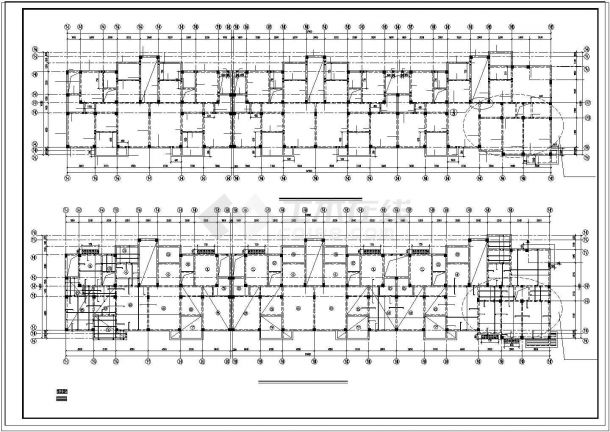 某地多层住宅建筑框架结构施工cad图纸-图一