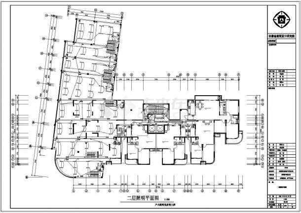 高层住宅楼电气设计施工cad详图(含地下室)-图二