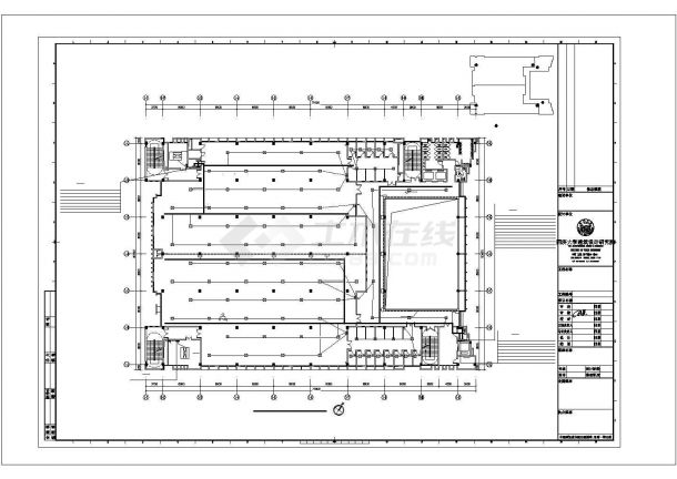 上海市闵行区某重点大学7层框架图书馆全套电力系统设计CAD图纸-图一