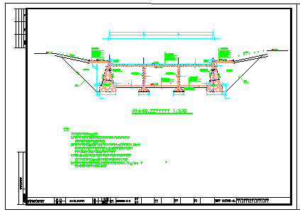 双层河道断面设计详细cad施工图-图二