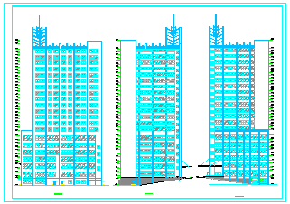 四星级高层大酒店cad建筑设计方案图纸-图二