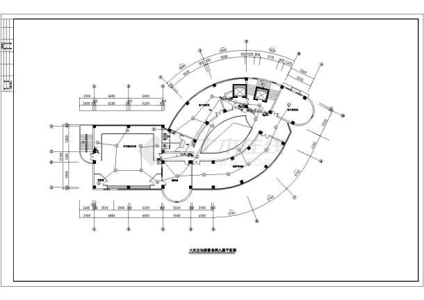 办公楼报警施工建筑设计cad图，共十三张-图一