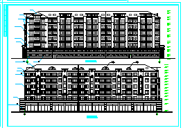 天海花园9号住宅楼建筑设计cad平立剖面图