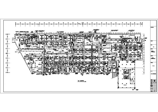 [合肥]大型商场空调通风设计施工CAD图纸(冷冻机房设计)-图二