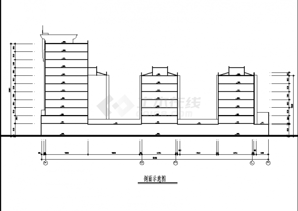 五套多层商住楼建筑设计施工cad图纸（含设计说明）-图一