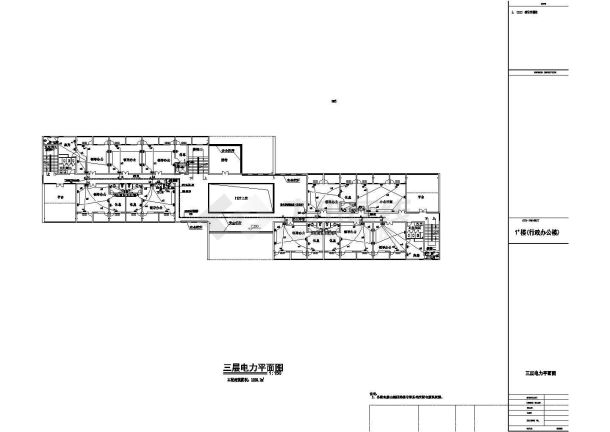 某四层学校行政办公楼电气图-图一