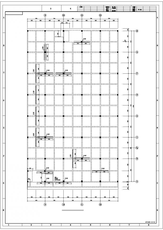 某商场改造汽车城加固结构施工CAD图纸_图1