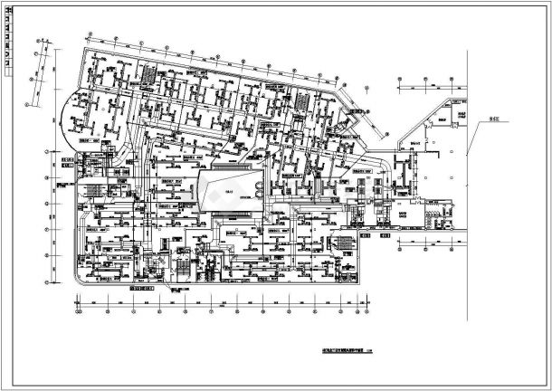 四层商场购物中心空调通风排烟系统设计施工CAD图-图二