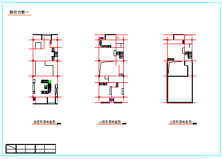 某小高层带阁楼CAD户型方案图纸-图二